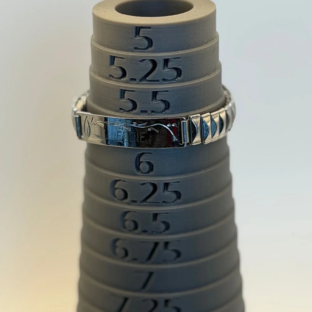 Vintage Japan EDDIE ID Bracelet Silver Tone Expansion Stretch Band Personalized
